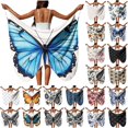 thumbnail image 1 of NSLGXD Cache-Maillot Papillon pour Femmes Bretelles Spaghetti Robe Portefeuille de Plage Été Protection Solaire Sans Manches Tenue de Plage Cache-Maillots Blanc Cache-Maillots, Taille P-5TG, 1 of 10