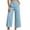 Blue, variant on XZNGL Golf Pants for Women, High Waist Cropped Straight Leg with Button Front Closure, Side Pockets, Polyester Spandex Blend, Casual Outdoor Work Trousers