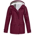 thumbnail image 1 of Manteaux Légers pour Femmes Décontractés Manteau de Pluie Uni pour Femmes Manteaux d'Extérieur Imperméables Imperméable à Capuche Coupe-Vent Manteaux Coupe-Vent pour Femmes Légers en Liquidation, 1 of 5