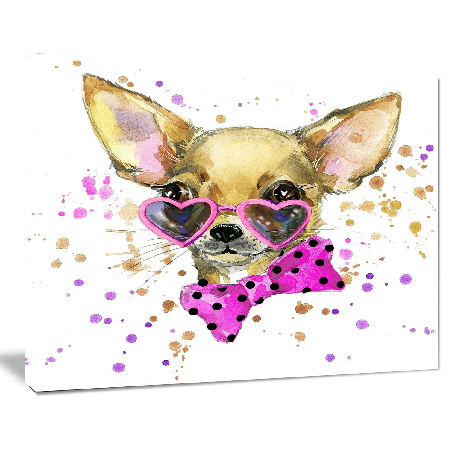 Impression sur toile « Puppy Dog In Watercolor » Design Art