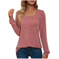 thumbnail image 1 of CHUANK Chemise Longue Cache-Ventre Fluide à Col Rond Unie à Manches Longues Hauts Grande Taille pour Femmes Chic Tunique Confortable à Porter avec des Leggings Bleu TTG, 1 of 5