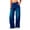 Dark Blue, variant on LUOGENLI Female Casual Pants Pull on Wide Leg Jeans for Women High Waisted Stretchy Baggy Trendy Straight Leg Jeans Denim Pants Women Business Casual Pants 44X32 Blue XL