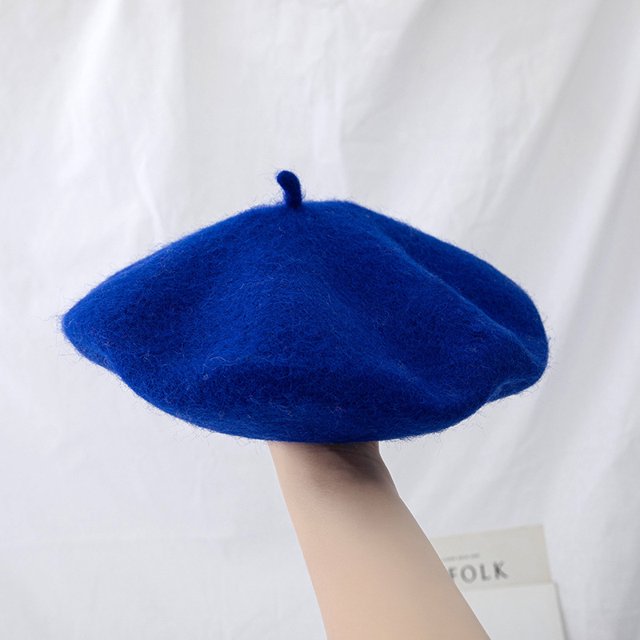 LinYooLi Ishihara Rimi Hat Vintage British Wool Beret Thick Japanese Painter Hat Korean Version Versatile Pumpkin Hat Girl