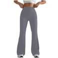 thumbnail image 1 of Timegard Workout Legging for Women High Waist Slim Fitting Bell Bottom Basic Yoga Trousers Solid Color, 1 of 4
