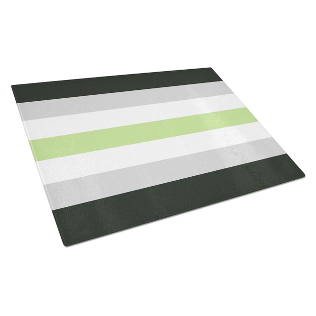 Carolines Treasures CK8010LCB Agender Pride Glass Cutting Board Large