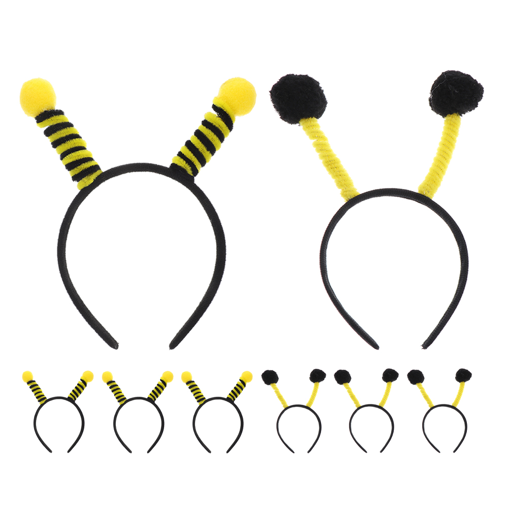 8pcs Creative Bee Headband Bee Tentacle Hair Hoops Bee Party Favors Hair Accessory