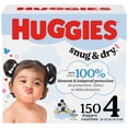 thumbnail image 1 of Huggies Snug & Dry Baby Diapers, Size 4 (22-37 lbs), 150 Count, 1 of 8