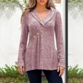 thumbnail image 1 of Hauts Grande Taille pour Femmes, Col en V Décontracté, Manches Longues, Blouse Ample, 1 of 8