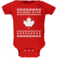 thumbnail image 1 of Canadian Canada Eh Ugly Christmas Sweater Soft Baby One Piece, 1 of 1