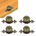 thumbnail image 4 of Bouton d'Armoire Rond, Bouton de Meubles Poignées Belle Délicate Exécution Exquise Alliage de Zinc Robuste Durable avec Vis pour Portes pour Garde-Robe Vert, 4 of 8