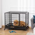 thumbnail image 2 of PawHut Cage Robuste pour Chiens Très Grands avec Roues Verrouillables et Plateau, 2 of 10