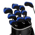 thumbnail image 3 of koolsoo 10x Golf Irons Head Cover Set Protect Case Driver Woods Headcovers Scratch blue black, 3 of 9