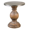 thumbnail image 1 of Uttermost Blythe Transitional Wood and Aluminum Accent Table in Brown, 1 of 6