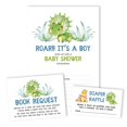 thumbnail image 4 of Inkdotpot Set Of 30Dinosaur Baby Shower Invitations-Diaper Raffle Tickets And Baby Shower Book Request Cards Jungle Animals Invites Its A Boy Its A Girl, 4 of 7