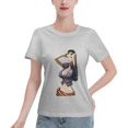 thumbnail image 1 of T-Shirt Basique à Manches Courtes pour Femme une Pièce Robin, 1 of 6