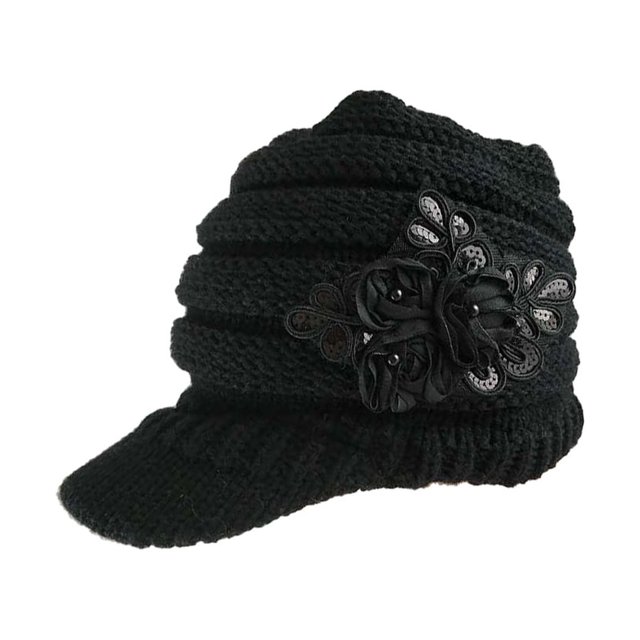 Wweixi Warm Up In Style With Fashionable Wool Cap For Cold Weather Knitted Hats Knitted Caps Funny Hat Wool Hat Ear Protectors black 1Set
