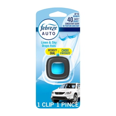 Febreze Assainisseur d'Air pour Auto, Pince pour Bouche d'Air Anti-Odeurs, Parfum Draps Frais, 1 Unité
