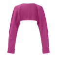 thumbnail image 4 of Women's Ribbed Knit Crop Cardigan Long Sleeve Open Front Loose Fit Drop Shoulder Lightweight Comfortable Sweater Top, 4 of 4