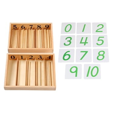 Esquirla Montessori Spindle Box Educational Toys Math Material for Baby Children Kids