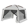 thumbnail image 1 of Outsunny Screen Tent, 10' x 10' Screen House with UV50+ Protection, White, 1 of 10