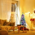 thumbnail image 4 of Costway 5FT Pre-Lit Hinged Christmas Tree Snow Flocked w/9 Modes Remote Control Lights, 4 of 10