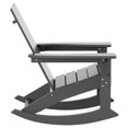 thumbnail image 4 of Chaise à Bascule Adirondack en Plastique HDPE pour Extérieur Gris, 4 of 7