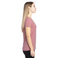 thumbnail image 3 of T-Shirt à Manches Courtes Col en V pour Femmes - Marron Chiné - S, 3 of 3