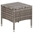 thumbnail image 2 of vidaXL 3 Piece Bistro Set Poly Rattan Grey, 2 of 5