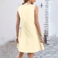 thumbnail image 4 of Ovzne Robes d'Été pour Femmes 2025 Robe pour Femme Printemps et Été Vacances Bouton Col en V Robe à Bretelles Imprimée en Liquidation, 4 of 6