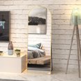 thumbnail image 4 of CISTEROMAN Arched Full Length Mirror 64" x 21", Floor Mirror, Unique Vertical  Standing Mirror, Gold Metal Frame, 4 of 7