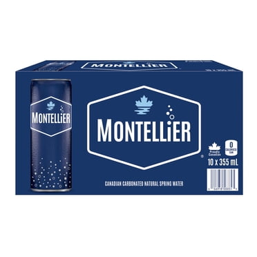 Montellier Carbonated Natural Spring Water 10 x 355 ml, Cans
