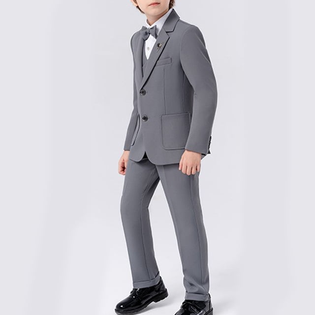 RXIRUCGD Manteau Sans Manches pour Enfants, Ensemble 5 Pcs, Col Rond, Gris, Taille: 100