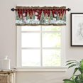 thumbnail image 5 of Christmas Snowman Valance Kitchen Curtains for Windows, Christmas Tree Rod Pocket Valances Window Treatments Red Xmas Snowy Winter Short Curtains For Bedroom/ Living Room, 54" X 18" -1 Panel, 5 of 5