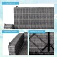 thumbnail image 4 of Gymax 2-Person Patio Hanging Porch Swing Rattan 800LBS Swing Bench w/ Turquoise Cushions, 4 of 10