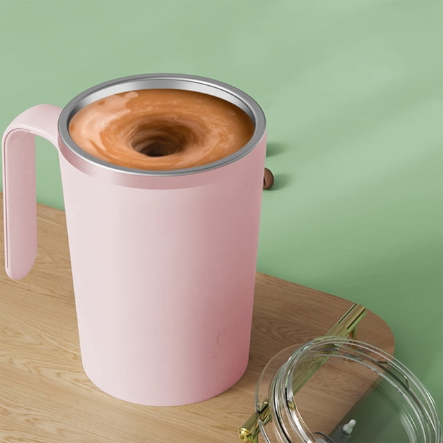 LSLJS Automatic Magnetic Stirring Coffee Mug, Rotating Home Office Travel Mixing Cup Electric Stainless Steel Self Mixing Coffee Cup, Electric Coffee Cup