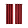 thumbnail image 2 of Chmadoxn Home Decor, Polyester Pongee Laminated Light-blocking Curtains Perforated Style Bedroom Concise Sun Protection Curtains Heat-Insulating And Soundproof Curtains Polyester Blackout Curtains, 2 of 6