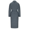 thumbnail image 4 of ShomPort Men's Fleece Pajamas Long Sleeve Open Front Textured Bathrobes Solid Color Fall Winter Warm Casual Robes with Pockets, 4 of 5