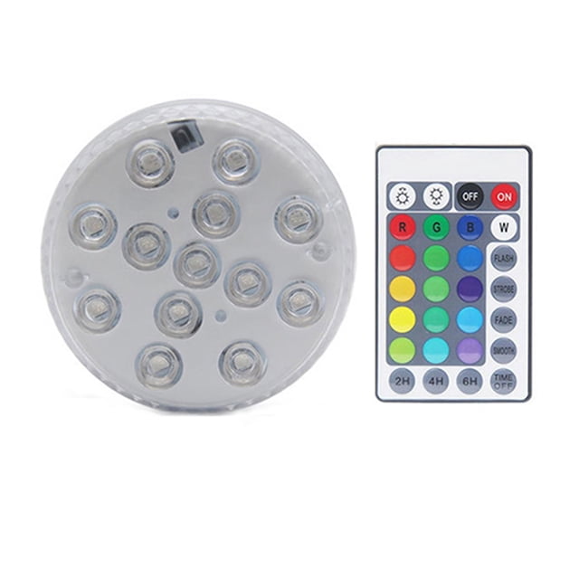 13 LED RGB Submersible Light With Magnet And Suction Cup Swimming Pool Light Underwater Tea Night Light For Pond ,Easy to Install