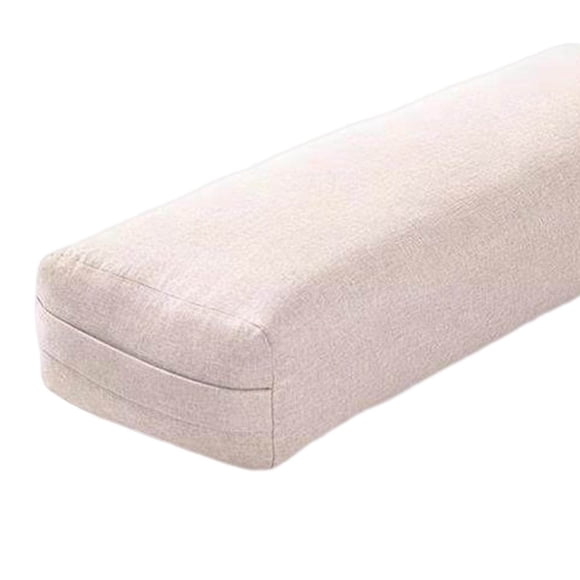Traversin de Yoga Professionnel avec Poignée de Transport avec Poignée de Transport Oreiller pour Jambes Yoga Réparateur Beige