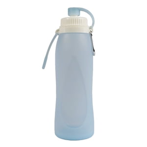 500mL Collapsible Water Bottle Foldable Water Bottle Silicone Lightweight Leak Proof BPA Free Bottle for Hiking Travel Outdoor Sports