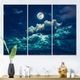 thumbnail image 1 of Designart Full Moon In Cloudy Night Sky II Canvas Wall Art, 1 of 4