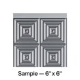 thumbnail image 1 of Fasade Miniquattro Vinyl Backsplash Panel Argent Silver 6X6 Inch Sample, 1 of 5