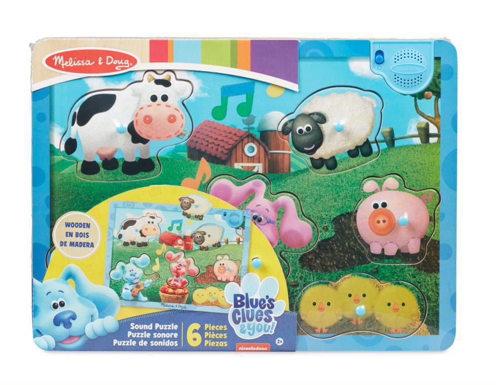 Melissa & Doug Blue's Clues & You! Wooden Musical Farm Sound Puzzle