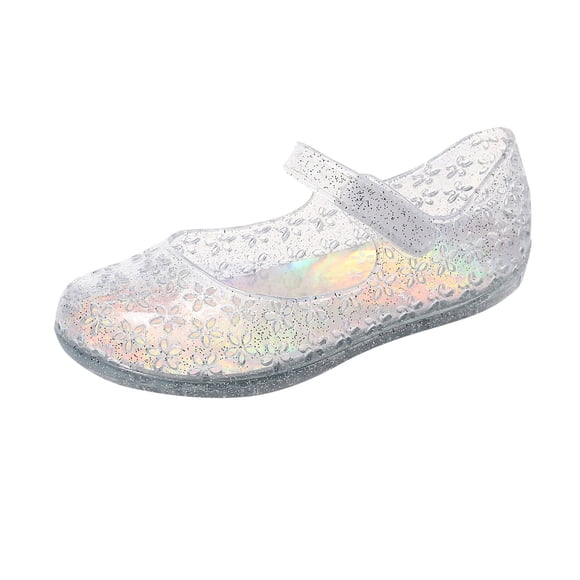 Girls Jelly Mary Jane Sandals Non- Dance Party Shoes For Toddler Kids