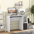 thumbnail image 4 of Costway Home Office Computer Desk Space-saving Study Writing Desk with Keyboard Tray White, 4 of 9
