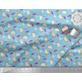 thumbnail image 3 of Soimoi Blue Poly Georgette Fabric Red Chilli & Tacos Food Print Sewing Fabric Yard 42 Inch Wide, 3 of 5