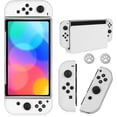 thumbnail image 1 of KOMI Switch OLED Case for Nintendo Switch OLED Model, Dockable Cover Soft TPU Protector Case for Switch OLED Grips & Console and Accessories with 2 Pcs Thumb Caps, Frosted Clear, 1 of 5
