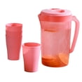 thumbnail image 2 of Large Capacity Cold Water Pitcher With Cups Set,Plastic Beverage Kettle With Lid Handle Tea Juice Pitcher,2.2L Drink Dispenser Cold Hot Water Jug For Home Party Picnic Refrigerator Safe Water Pitcher, 2 of 6