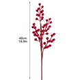 thumbnail image 2 of 3Pcs Simulation Holly Fruit Long Branch Christmas Fruit Fake Flower Berry Red Fruit Fortune Fruit, 2 of 15