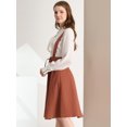 thumbnail image 4 of Unique Bargains Jupe Midi Plissée à Bretelles Rétro pour Femme à Taille Élastique avec Bretelles, 4 of 6